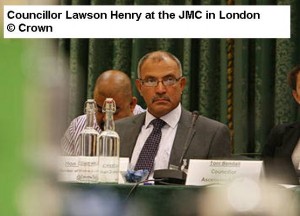 Councillor Henry at the JMC in London