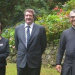 Father Dale Bowers, Acting Governor Sean Burns, Susan O'Bey