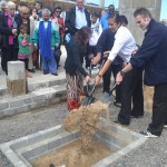 Prince Andrew School Students Burying the Time Capsule