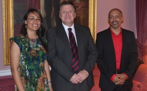 Governor Mark Capes with Darrin and Sharon Henry