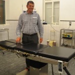 Dr Atilla with one of two new theatre tables