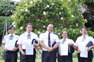 L to R - Constables Benjamin and John, Inspector Thomas, Constables Thomas and Newman