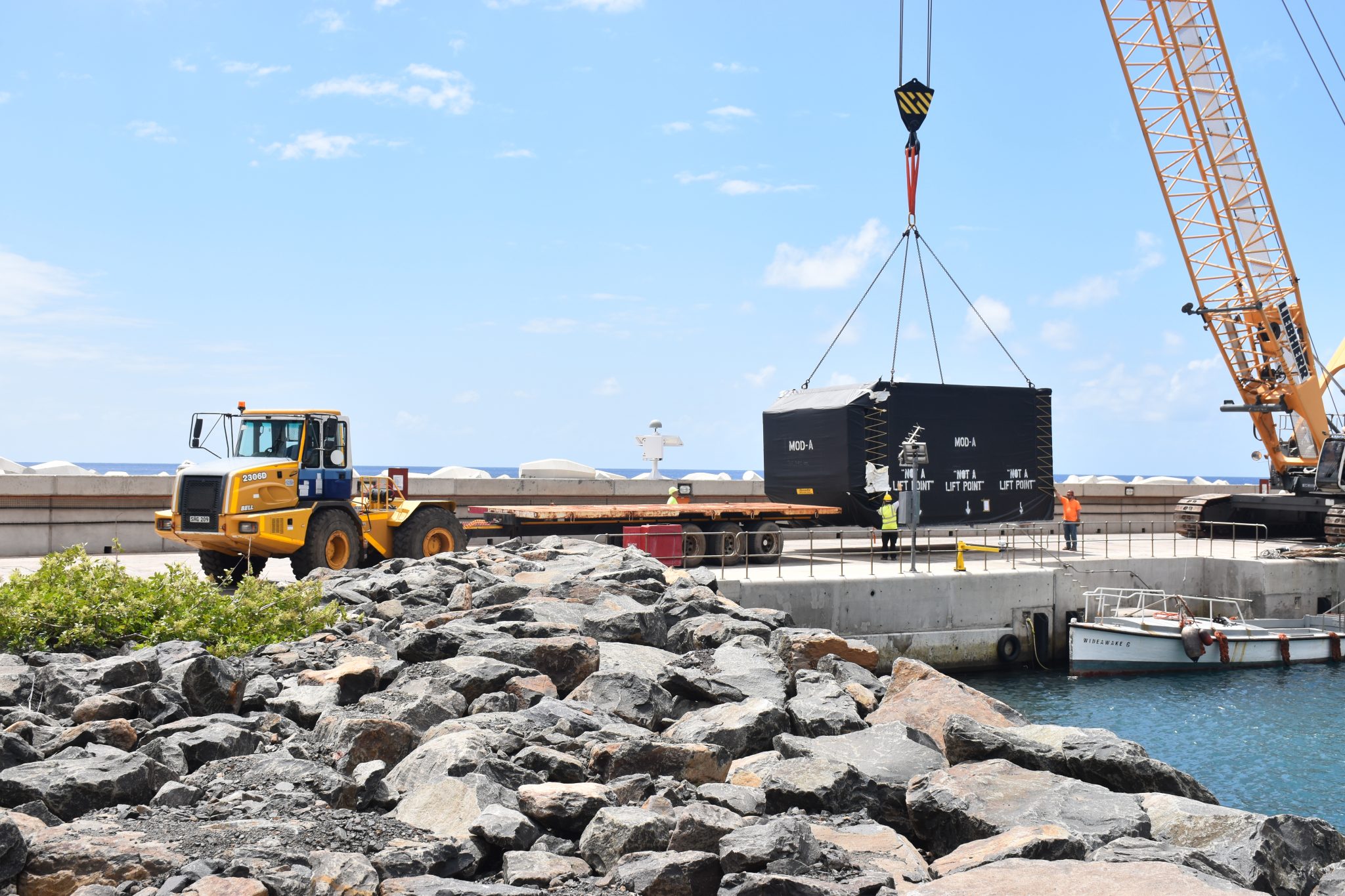 Modular Cable Landing Station Arrives St Helena Government